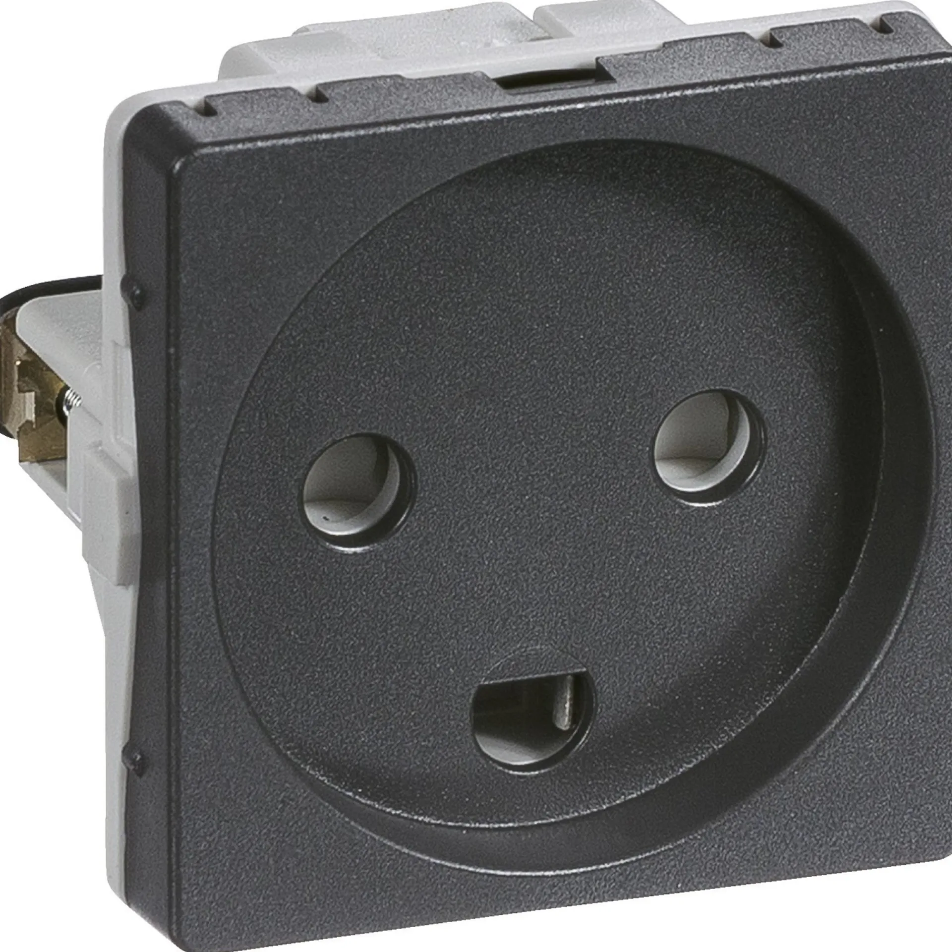 Clearance LK Fuga STIKKONTAKT KOKSGRÅ 1 MODUL M/JORD