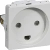 New LK Fuga STIKKONTAKT LYSEGRÅ 1 MODUL M/JORD