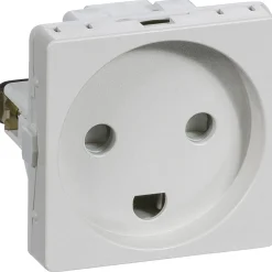 New LK Fuga STIKKONTAKT LYSEGRÅ 1 MODUL M/JORD