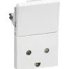 Clearance LK Fuga STIKKONTAKT M/AFBRYDER HVID 1 1/2 MODUL M/JORD