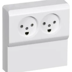 Sale LK OPUS 66 DOBBELT STIKONTAKT MED PANEL HVID M/JORD