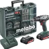 Best Metabo BS 18 10 MM 2X2,0 WORKSHOP BORE-/SKRUEMASKINE AKKU MED BATTERI OG LADER