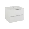 Sale Milobad AURUM BADMØBEL HVID HØJGLANS 2 SKUFFER 60 CM