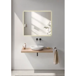 Clearance Milobad CL34 MED LED-LYS SPEJL 70X80