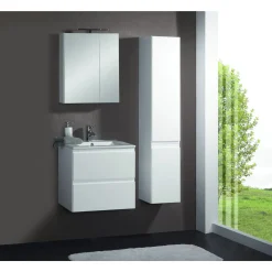 Online Milobad RENO HØJSKAB HVID HØJGLANS 30 X 157 CM
