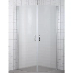 Outlet Milobad 90X90X195CM BUET BRUSEHJØRNE FROST 90 CM