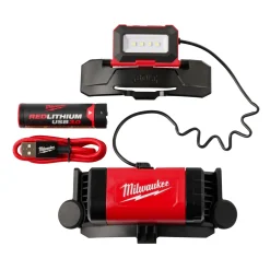 Clearance MILWAUKEE PANDELAMPE SORT/RØD