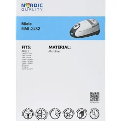 Clearance Nordic Quality MMI 2132 STØVSUGERPOSE 5 STK. + 2 FILTRE