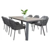 Outlet Outrium LEROS/PALMA BORD + 6 STOLE HAVEMØBELSÆT GRÅ