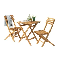 Outlet Outrium MALANG MED 2 STOLE CAFESÆT TEAK