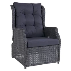 Discount Outrium MILANO INKL. VANDAFVISENDE HYNDE LOUNGESTOL SORT