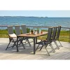 Outlet Outrium PISA/FARO MED 6 STOLE HAVEMØBELSÆT NATUR/SORT