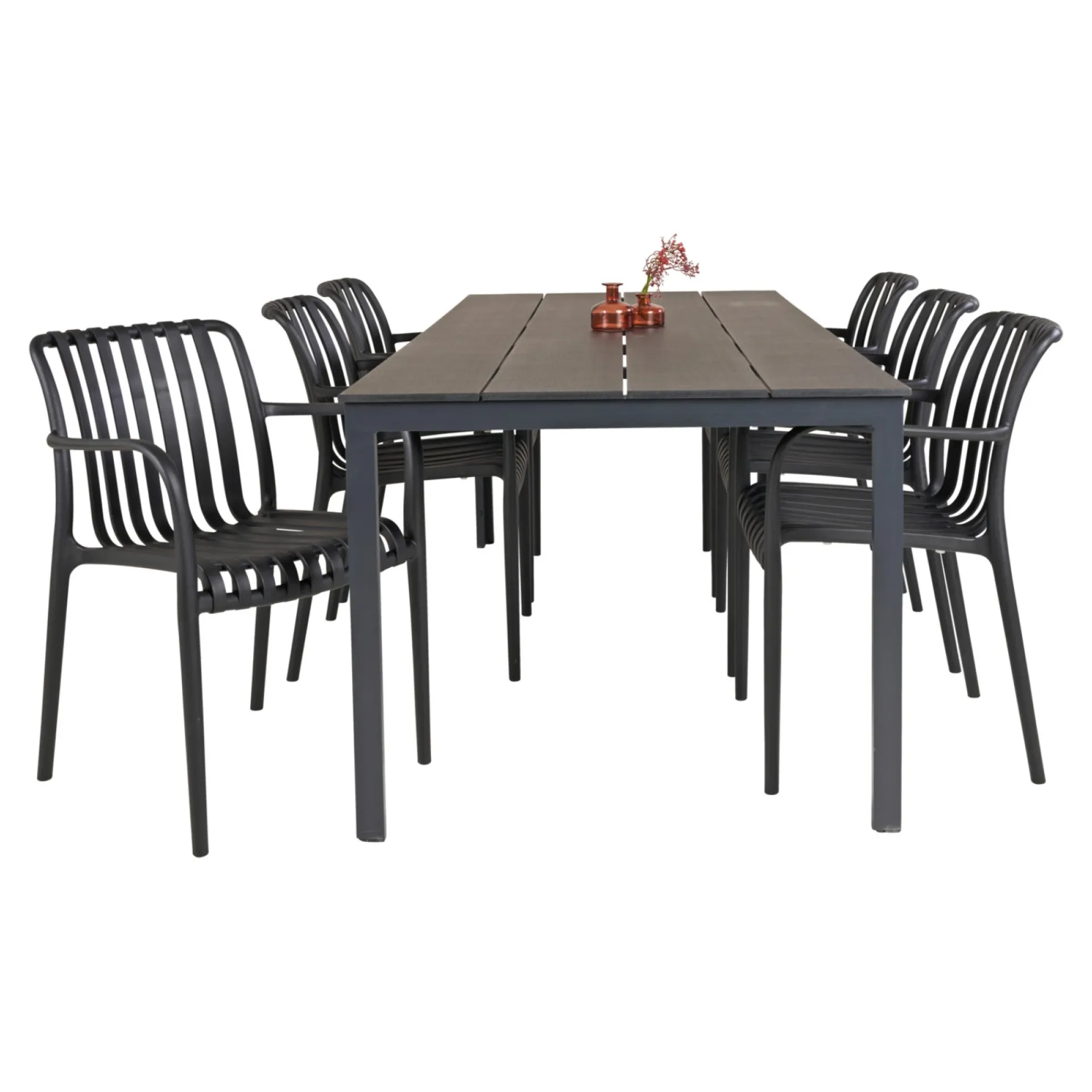 Online Outrium PISA/MURCIA BORD + 6 STOLE HAVESÆT SORT