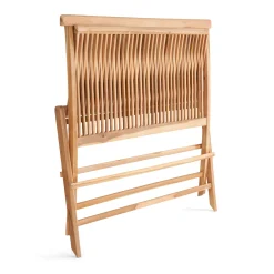 Outlet Outrium SYROS MED RYGLÆN HAVEBÆNK TEAK 110 CM