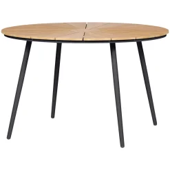 Best Outrium TAVIRA Ø120 CM HAVEBORD SORT/TEAK LOOK