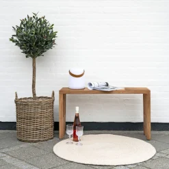 Discount Outrium UDENDØRSTÆPPE GENANVENDT PLAST (PET) BRUN Ø120 CM