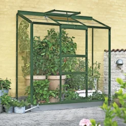 Clearance Outrium VÆGDRIVHUS 3 MM DELT GLAS GRØN 1,3 M2