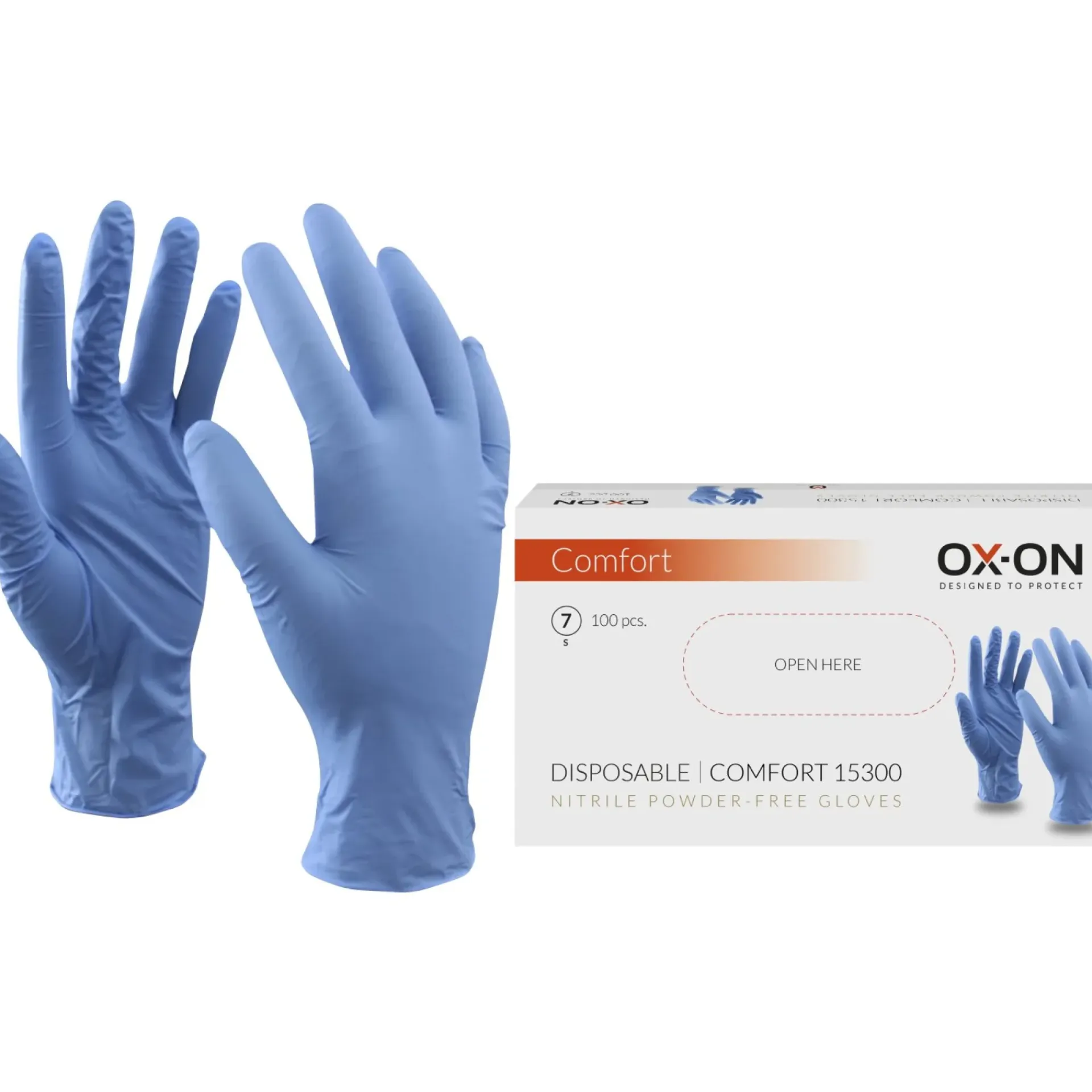 Clearance OX-ON 150.17 HANDSKE 10XL BLÅ 100 STK