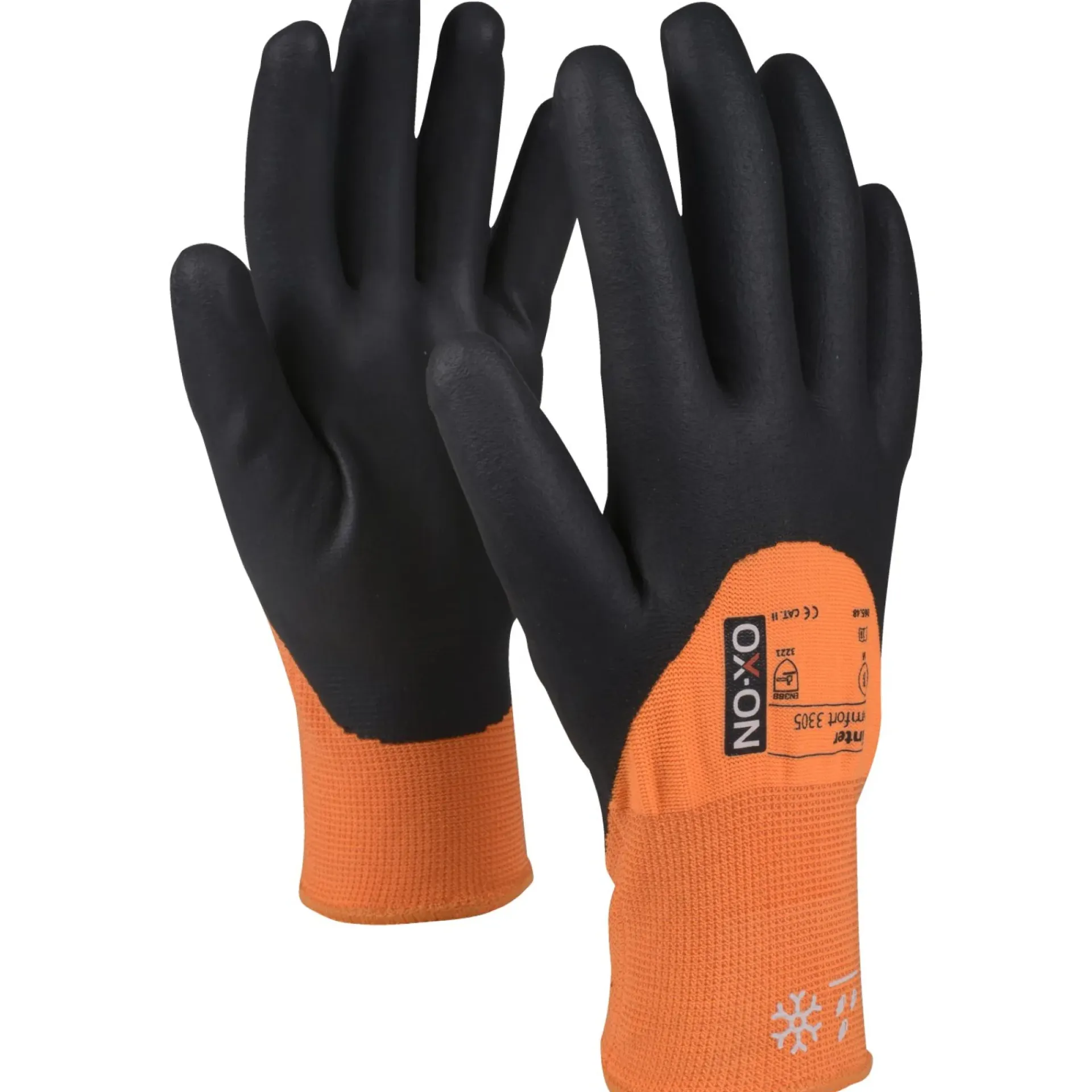 New OX-ON WINTER COMFORT 3305 ARBEJDSHANDSKE CE 09 GUL/SORT 1 PAR