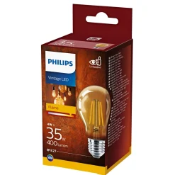 Outlet Philips A60 CLASSIC DEKOPÆRE STANDARD E27 4W