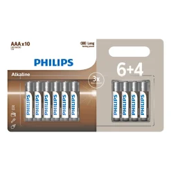 Discount Philips ALKALINE AAA BATTERI 10 STK/PAK