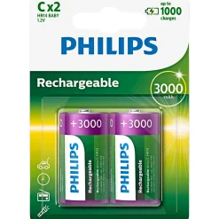 Best Philips C GENOPLADELIGT BATTERI 2 STK/PAK