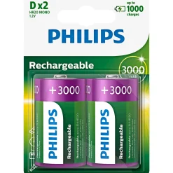 Discount Philips D GENOPLADELIGT BATTERI 2 STK/PAK