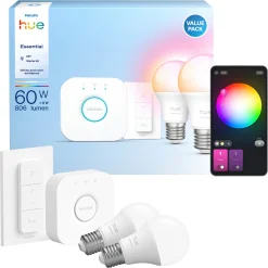 Hot Philips Hue E WCA 2 X E27, BRIDGE & DIM. SWITCH STARTSÆT