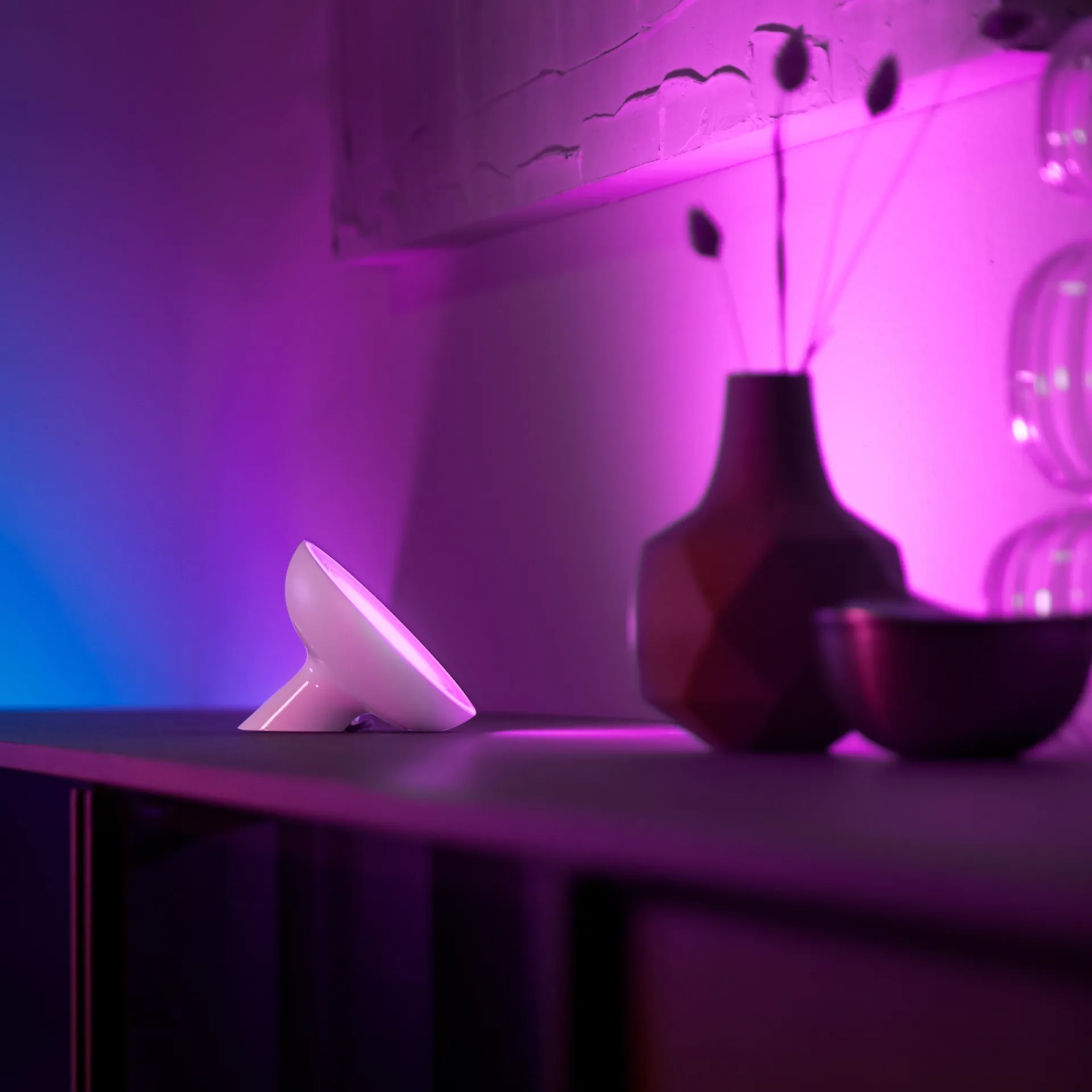 New Philips Hue WCA BLOOM BORDLAMPE HVID 10,1 CM