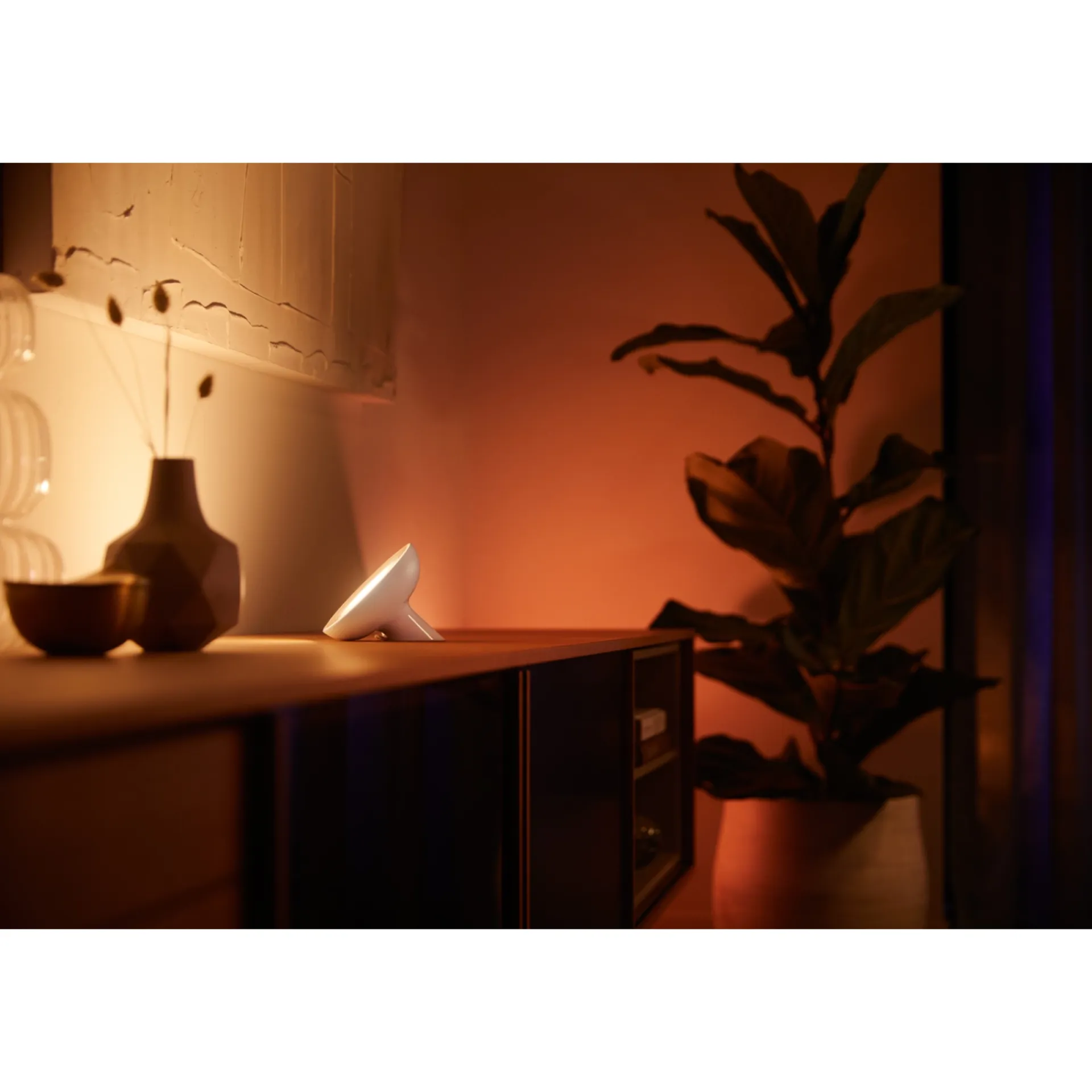 New Philips Hue WCA BLOOM BORDLAMPE HVID 10,1 CM