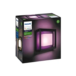 Hot Philips Hue WCA ECONIC SQUARE UDENDØRS VÆGLAMPE 15W SORT