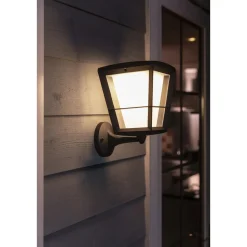 Discount Philips Hue WCA ECONIC UDENDØRS VÆGLAMPE 15W SORT