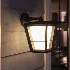 New Philips Hue WCA ECONIC UDENDØRS VÆGLAMPE 15W SORT