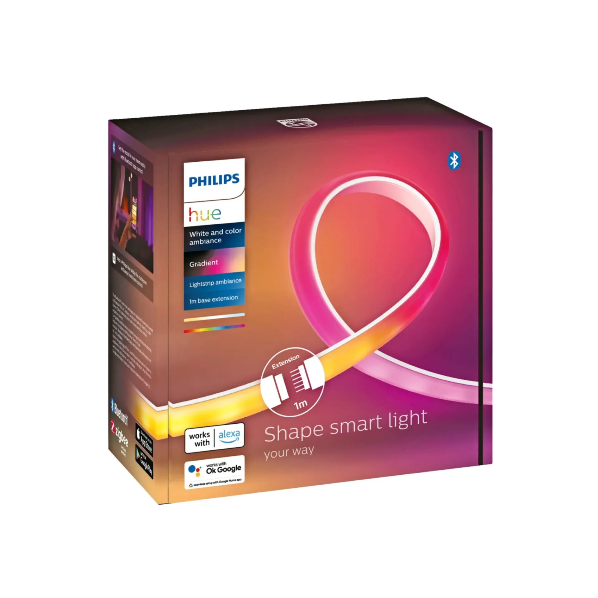 Discount Philips Hue WCA GRADIENT LIGHTSTRIP-FORLÆNGER 12W 140 MM