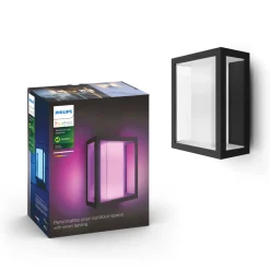 Sale Philips Hue WCA IMPRESS UDENDØRS VÆGLAMPE 16W SORT