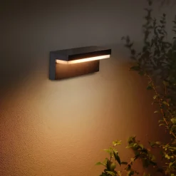 New Philips Hue WCA NYRO UDENDØRS VÆGLAMPE 14W SORT