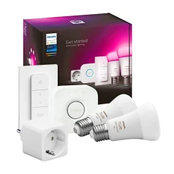 Outlet Philips Hue WCA SMART, 2 X E27, BRIDGE, DIM. SWITCH & PLUG STARTSÆT