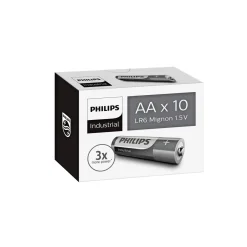 Discount Philips INDUSTRIAL ALKALINE AA BATTERI 10 STK/PAK