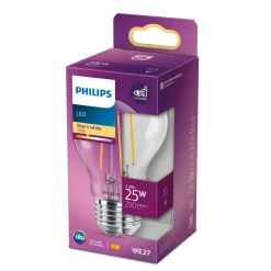 Online Philips KLAR LED PÆRE STANDARD E27 2W