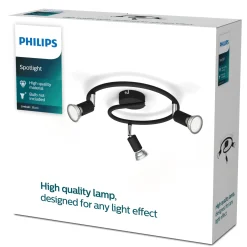 Discount Philips LIMBALI 3- SPOTLAMPE SORT GU10 50W