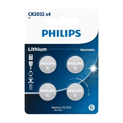 Online Philips LITIUM CR2032 KNAPCELLE BATTERI 4 STK/PK