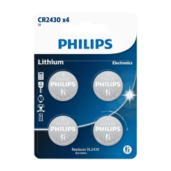 Sale Philips LITIUM CR2430 KNAPCELLE BATTERI 4 STK/PK