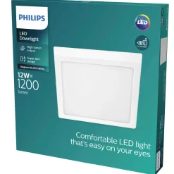 New Philips MAGNEOS SQUARE PLAFOND 12W HVID 210 MM