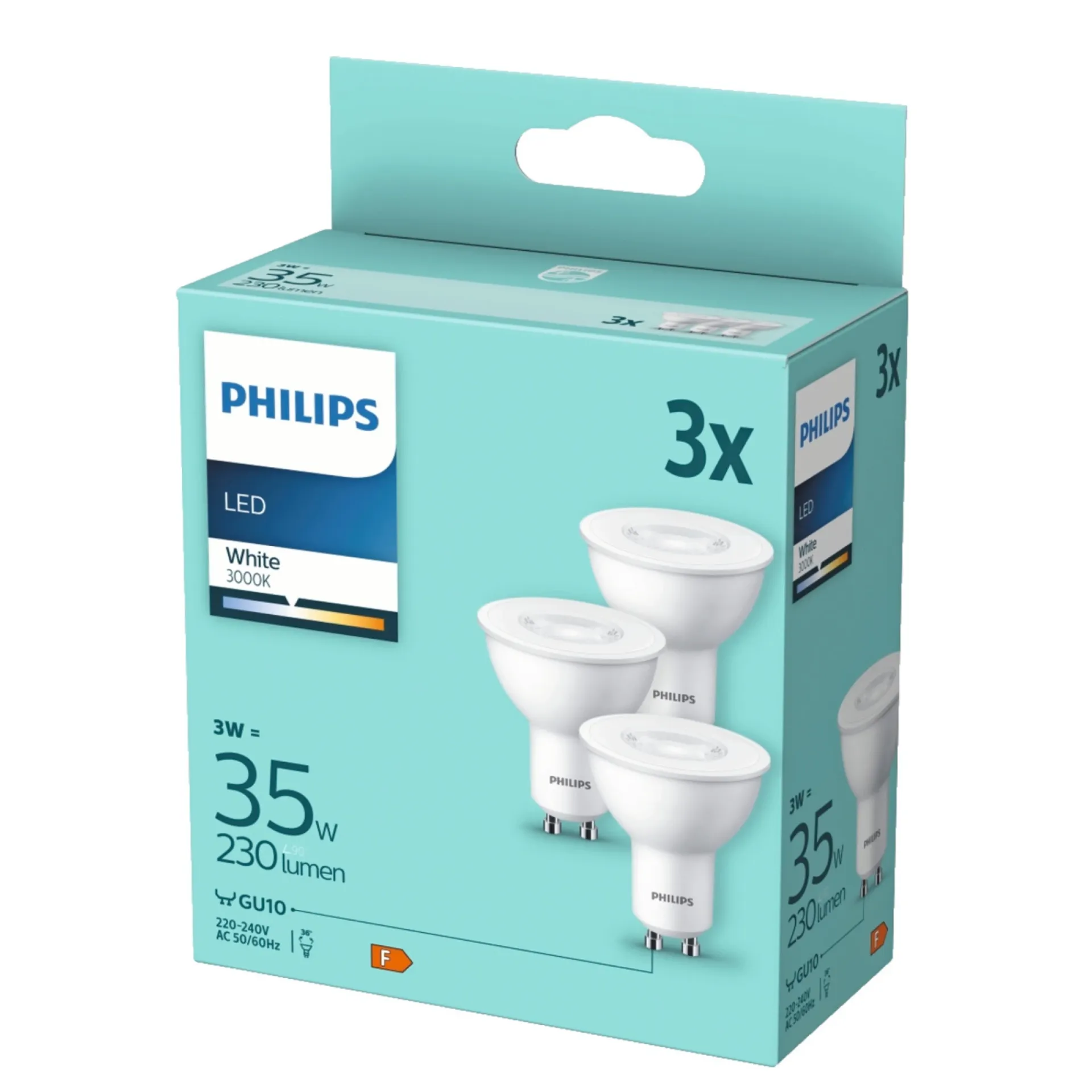 Sale Philips 3-PAK LED PÆRE SPOT GU10 3W