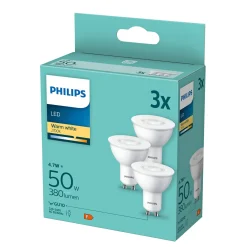 Outlet Philips 3-PAK LED PÆRE SPOT GU10 5W