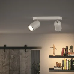 Online Philips PONGEE 2 SKINNESPOT HVID GU10 2X5,50W