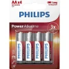 Sale Philips POWER ALKALINE AA BATTERI 4 STK/PK