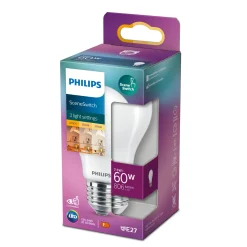 New Philips SCENESWITCH LED PÆRE STANDARD E27 8W