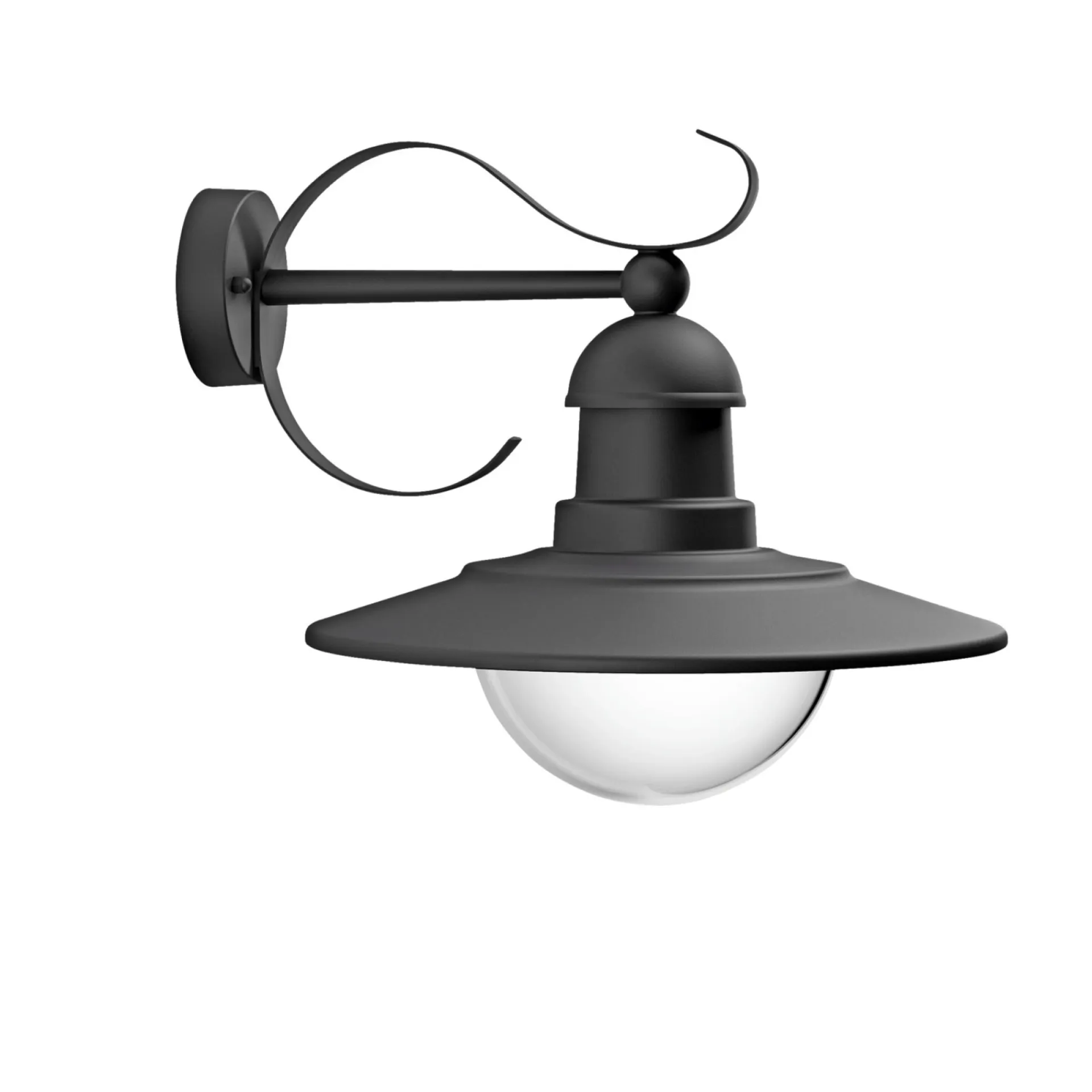 Best Philips TOPIARY UDENDØRS VÆGLAMPE SORT 60W