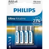 Online Philips ULTRA ALKALINE AAA BATTERI 4 STK/PK